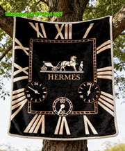 Hermès Clock Design Flannel Fleece Throw Blanket IMG_4954